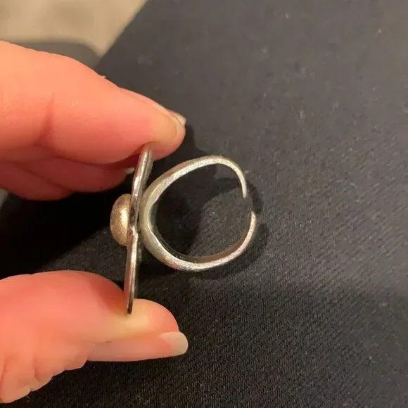 Metal Flower Adjustable Ring